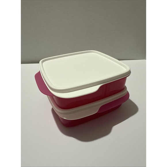Tupperware Lunch It Containers Fuchsia Pink Set of 2 - Picture 4 of 7